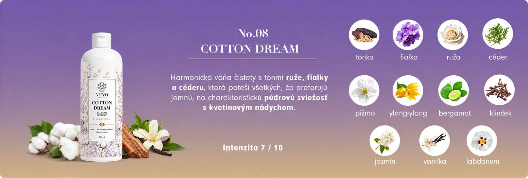 Cotton Dream parfém na praní kompozice vůně