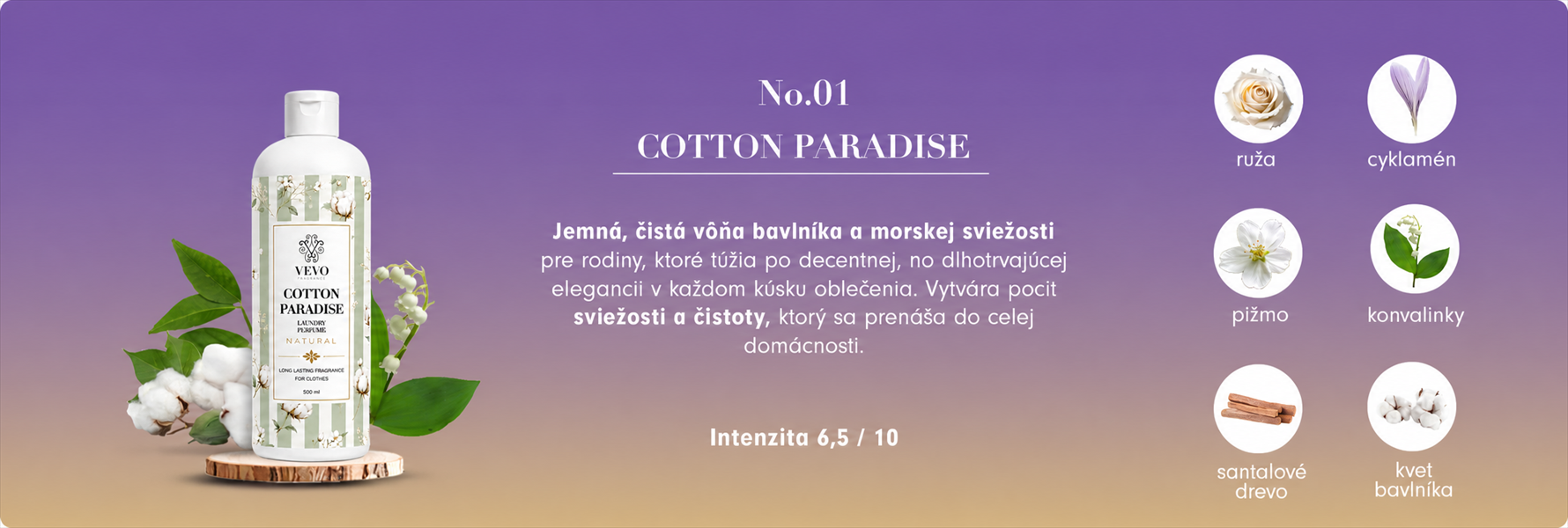 Cotton Paradise parfém na praní kompozice vůně