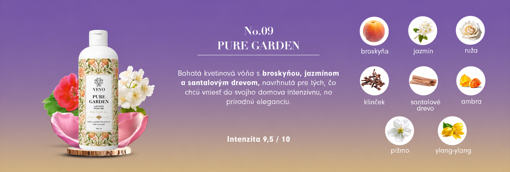 Pure Garden parfém na praní kompozice vůně