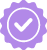Certifikováno a testováno – fialová ikona