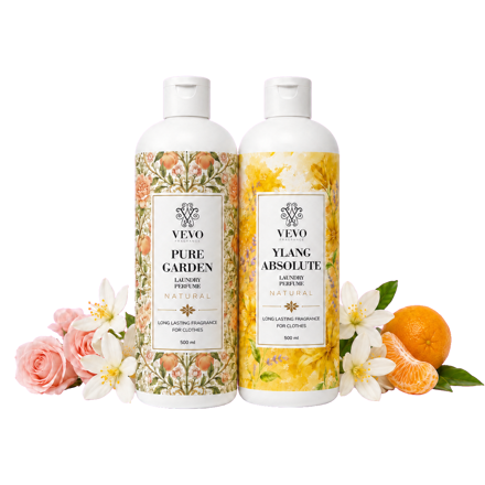 Sada parfémů na praní Vevo Natural Pure Garden + Ylang Absolute 2×500 ml