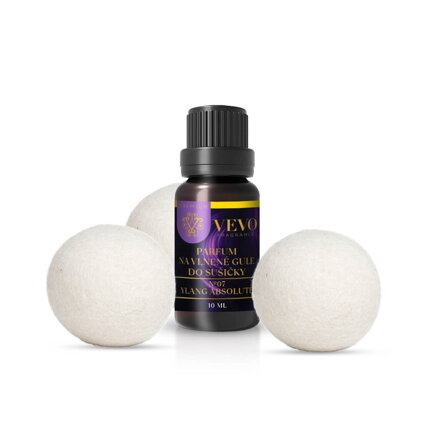 Vlněné koule + Vevo Premium No.07 Ylang Absolute 10ml