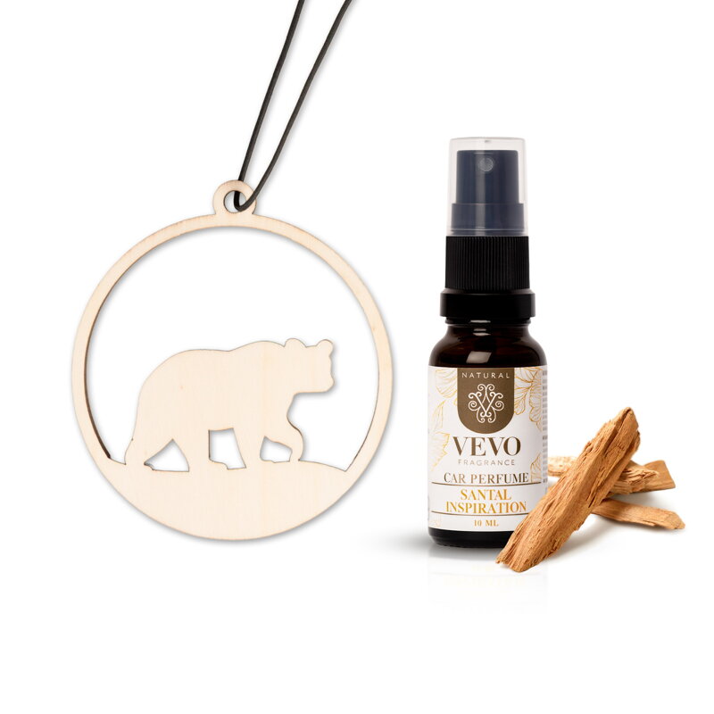 Vevo Natural dřevěná vůně do auta Santal Inspiration Medvěd