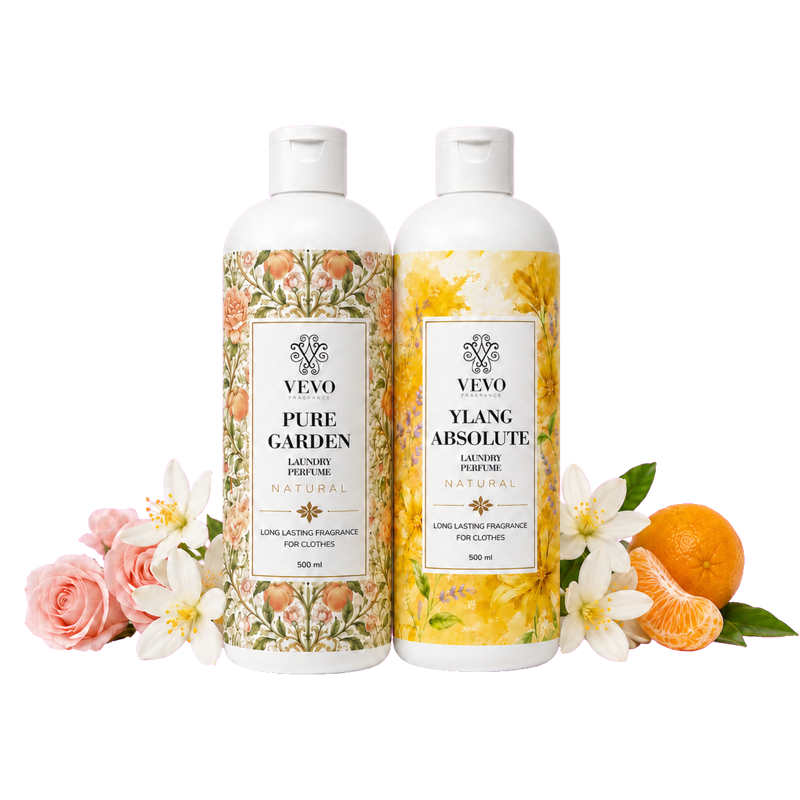 Sada parfémů na praní Vevo Natural Pure Garden + Ylang Absolute 2×500 ml