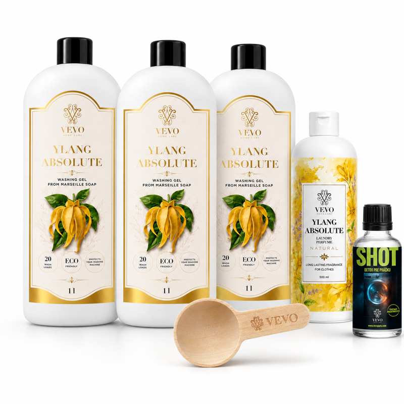 Combo 1× Parfém do praní Ylang Absolute 500 ml + 3× Prací gel Ylang Absolute 1 l