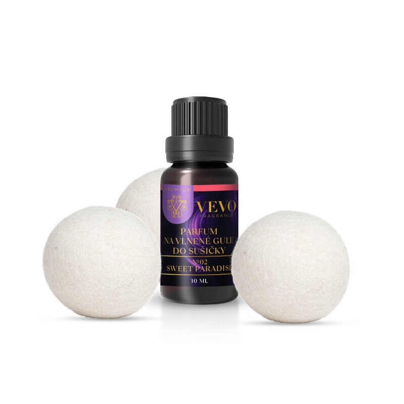 Vlněné koule + Vevo Premium No.02 Sweet Paradise 10ml